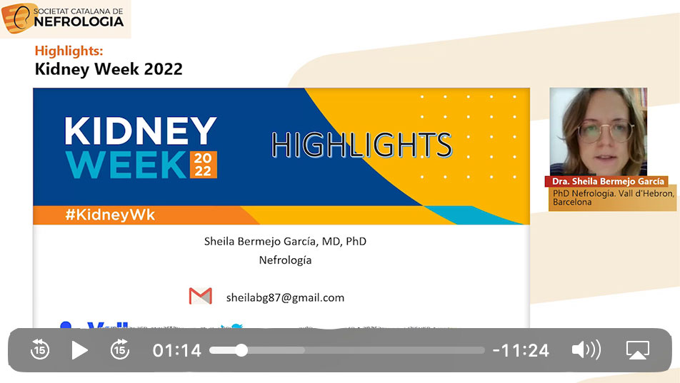 Highlights Kidney Week 2022 i Highlights 52 Congrés de la Societat Espanyola de Nefrologia